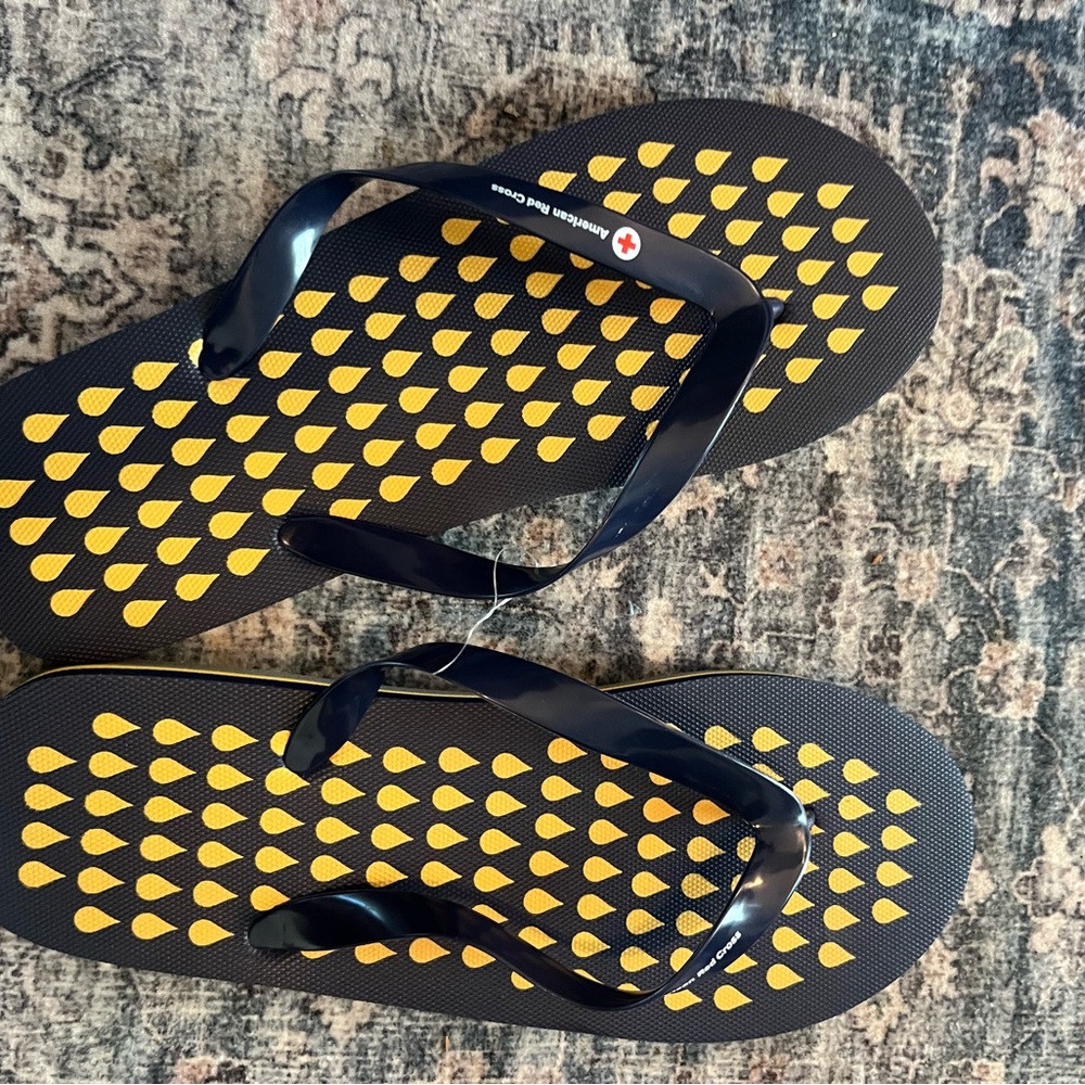 Men's Black & Yellow Flip-Flops with Comfort Straps